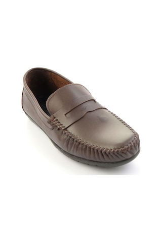 Kahve Hakiki Deri Erkek Loafer Ayakkabı E01523111103 Kahve
