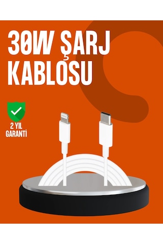 30w Type-c Lightning Hızlı Şarj Kablosu 1.2m Apple Uyumlu iPhone