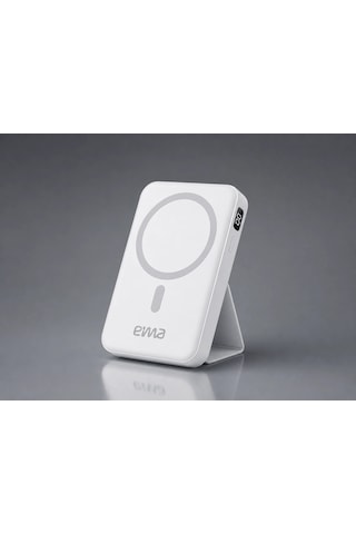 Eima 10000 Mah Magsafe Powerbank Standlı Kablosuz Şarj Cihazı Dijital Göstergeli Hızlı Şarj Beyaz Eima 10000 Mah Magsafe Powerbank Standlı Kablosuz Şarj Cihazı Dijital Göstergeli Hızlı Şarj Beyaz