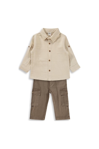 Civil Baby Kargo Cepli 6-18 Ay Takım - Kahverengi Bej-acı Kahve