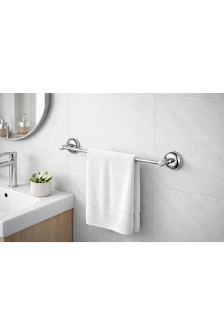 İbico Banyo Uzun Metal Havluluk Vidalı Montaj Metal