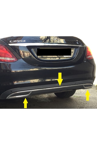 Mercedes W205 C Serisi Comfort 18-19 Arka Tampon Alt Çıta Difizör