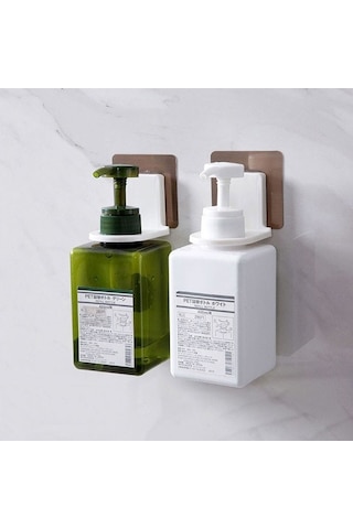 Tongxida 10 Adet Tuvalet Şampuanı Duş Jeli Askılı Raf Askılı Delme Gerektirmeyen Banyo Rafları Gümüş Çizim Yama Modeli Diğer