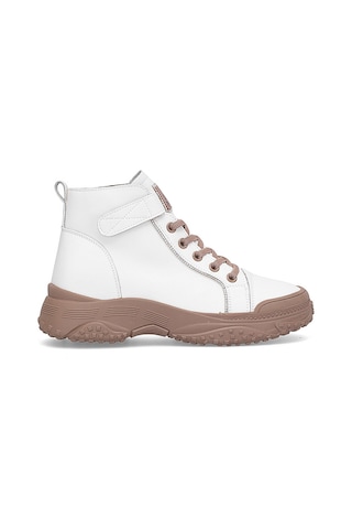 Guja 25k310-5 Kadın Hakiki Deri Sneaker Bot Bej Bej