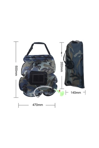 Springsun Güneş Enerjili Taşınabilir Duş Çantası - 20l Kapasiteli, Kamp Ve Seyahat İçin Pratik Çözüm