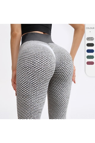 Geeroyoo Yüksek Bel Gönüt Daraltıcı Puf Yaka Yoga Pantolon Kadın, Hızlı Kuruyan Spor Fitness Eşyası, Outdoor Aktivite İçin Dayanıklı Materyal, Mavi, Beden M Mavi