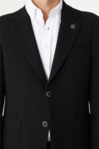 Siyah Hafif Desenli Blazer Ceket Siyah