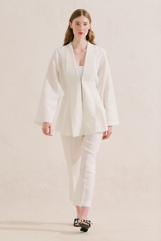 Manuka Keten Pileli Kimono Ceket Ekru Ss26ckt00016-01 No