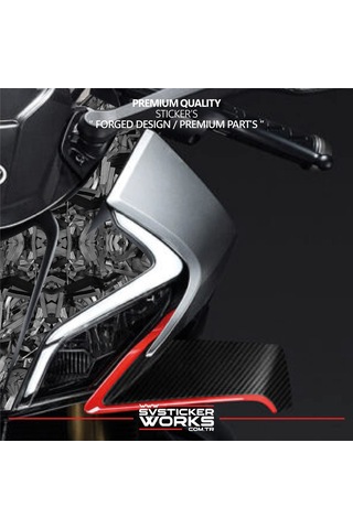 Cfmoto 450sr Forged Karbon Kaplama Ön Kafa Ortası Sticker Etiket Modeli