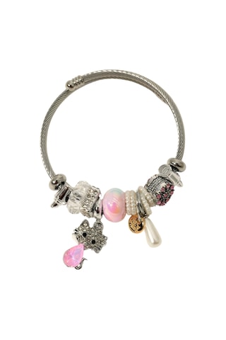 Biem Pandora Model Çelik Bileklik Pembe2 Gold/gümüş