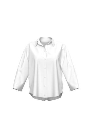 Calvin Klein Kadın Relaxed Poplin Beyaz Kısa Gömlek-16252