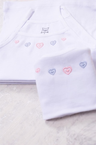 Tutku İp Askılı İşlemeli Kız Çocuk Atlet 3'lü Beyaz