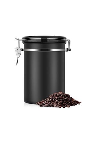 Sones Kahve Kabı Paslanmaz Çelik Çay Saklama Sandıkları Siyah Mutfak Saklama Kutusu Kahve Çay Kutuları Çay Takımı Siyah