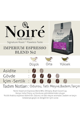 Noire 3'lü Espresso Tanışma Seti - Premium %100 Arabica Üçüncü Nesil Kahve Paketi Çekirdek