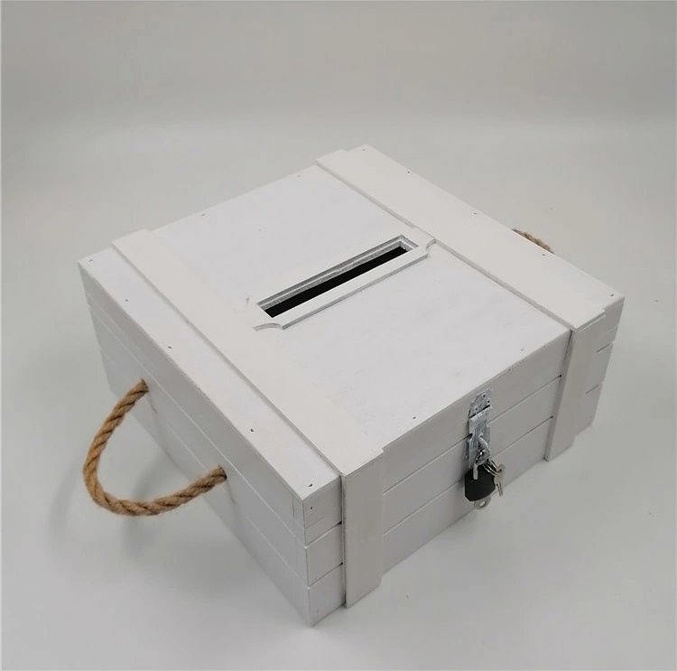 Beyaz Düğün Takı Kutusu 27x27cm 14cm Yükseklik