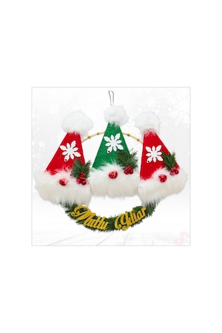 Yılbaşı Mutlu Yıllar 50cm Lüks Kapı Çelengi