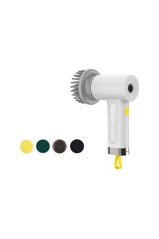 Sones Çok İşlevli El Tipi Kablosuz Elektrikli Temizleme Fırçası Fildişi Beyazı