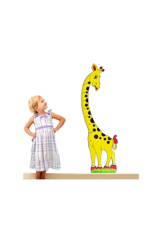 Boy Ölçer Sticker Zürafa Aslan Kuş Ayıcık Büyüme Tablosu Cetveli (283263921)