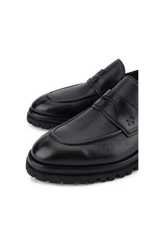 Tamer Tanca Erkek Hakiki Deri Siyah Loafer Ayakkabı 1157 6582-04 Erk Ayk Sk26-27 Sıyah Slb