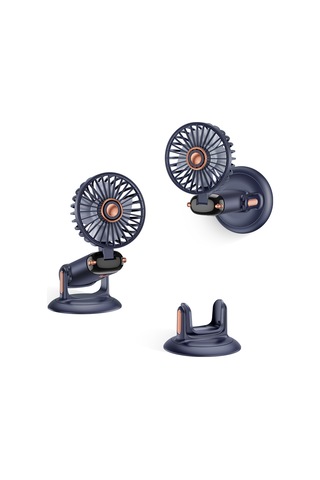 Usb Mini El Tipi Döner Tabanlı Küçük Fan 2400mah Mavi