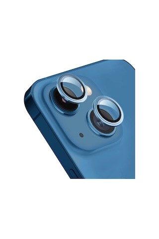 Apple Uyumlu   iPhone 14 Go Des CL-10 Kamera Lens Koruyucu Mavi
