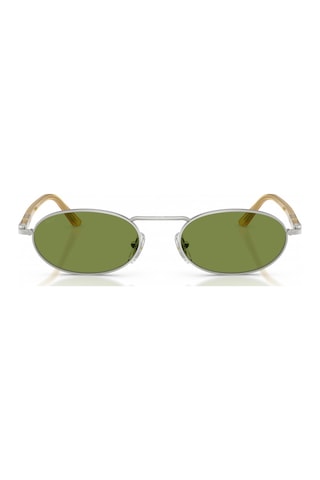 Persol Po 1023s 5184e 55 Unisex Oval Gümüş Metal Güneş Gözlüğü Gri