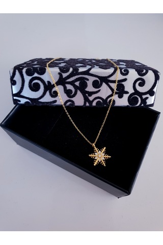 Magrib 925 Ayar Gümüş Kar Tanesi Kadın Kolye