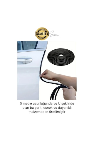 5 Metre Araç Kapı Kenar Koruyucu Şerit Oto Araba Pratik Yapışkanlı Koruma Şeridi Otomobil Contası Diğer