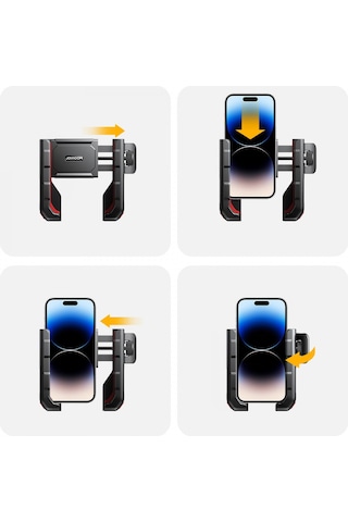 Jr-zs266 Bisiklet-motosiklet Kıskaçlı Telefon Tutucu 4.7"-7" Gido