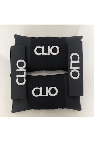Clio Nakışlı Deri 1 Çift Boyun Yastık Ve 1 Çift Kemer Pedi