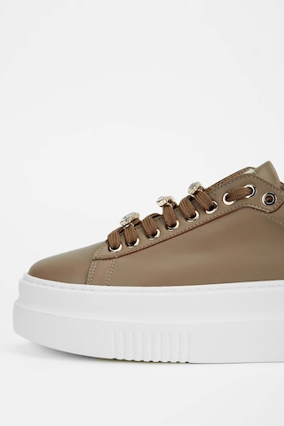 Tamer Tanca Kadın Vegan Bej Sneakers & Spor Ayakkabı 1009 001 Bn Ayk Sk23/24 Vızon Cılt Vizon