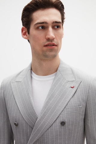 D's Damat Regular Fit Gri Çizgili Kruvaze Takim Elbise 4hf05ort01588 Gri