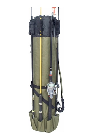 Leezsing Geniş Kapasiteli Balıkçı Çantası: El Ve Omuz Taşımalı, 5 Olta Ve Makara İçin, Ordu Yeşili Ordu Yeşili