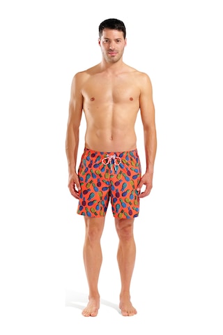 Arena Water Prints Beach Erkek Turuncu Deniz Şortu 007153350