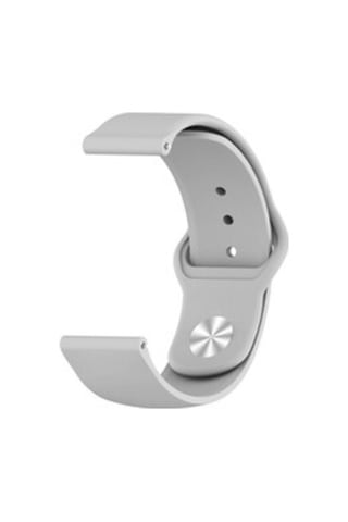 Samsung Galaxy Uyumlu Watch 3 45mm Krd-11 22mm Silikon Kordon - Gri