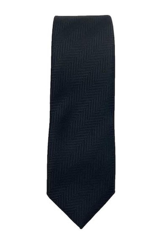 Brianze 5 Cm Siyah Balıksırtı Desenli Slim Kravat