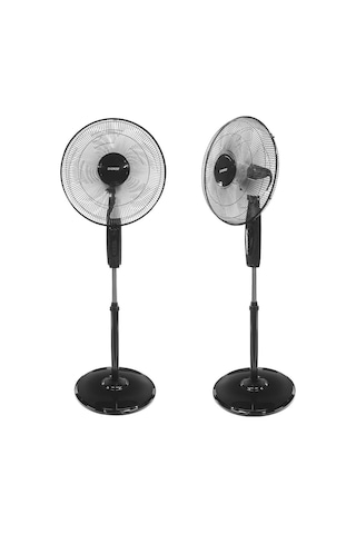 Everest Fan11 Cool Air 16 İnç 45 Watt 5 Pervaneli 3 Kademe 1200rpm Zaman Ayarlı Vantilatör Siyah