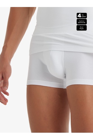 Erkek Boxer 4lü Paket Daily Comfort 9690 - Beyaz Beyaz