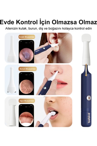 Bebird Earsight Plus Hd Kameralı Akıllı Görsel Kulak Temizleme Cihazı- Mavi