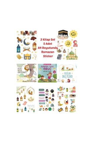 Stickerlı Set Merve Gülcemal - Allahı Neden Göremiyorum, Kalbimin Süsü Oruç- Keloğlan Oruç Peşinde