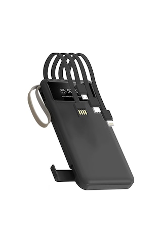 4 Çıkışlı Digital Göstergeli Fenerli 10.000 Mah Powerbank