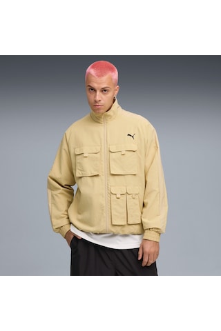 Puma T7 Cargo Relaxed Track Erkek Krem Ceket 632092 Krem