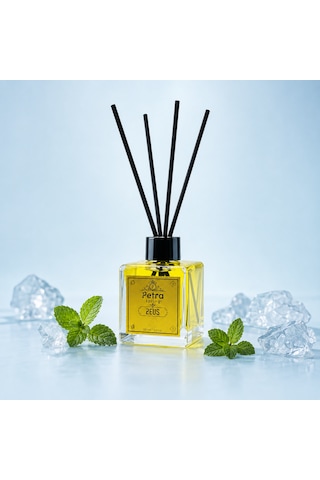 Zeus 100 Ml Bambu Çubuklu Oda Kokusu - Ortam Kokusu Ev Ofis Banyo Salon Kokusu Premium Reed Diffuser Bamboo Reed Diffuser, Air Freshener Soft Linen