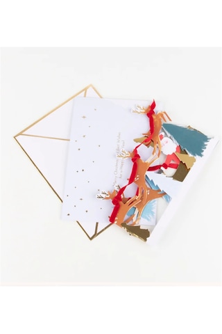 Meri Meri - Santa's Card - Noel Baba Tebrik Kartı - 3d