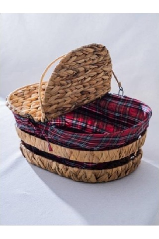 Acar Sep-07856 Kapaklı Piknik Sepeti Kahverengi