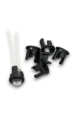 5mm Plastik Led Yuvası Led Kılıfı - 50 Adet