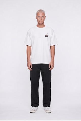 Respire Erkek Harvest Baskılı Oversize T-shirt Ekru