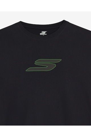 Skechers M Relax Fit Faded S T-shirt Erkek Siyah S2620109-3817