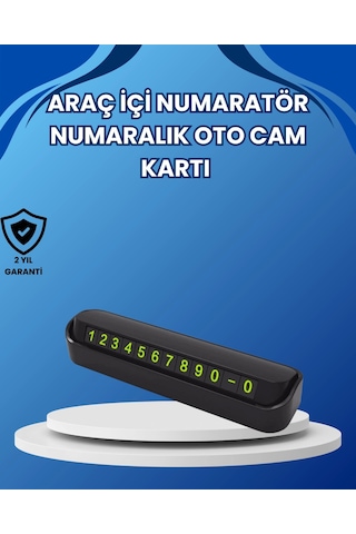 Fosforlu Araç İçi Park Numaratörü Gece Görünümlü Şık Çözüm