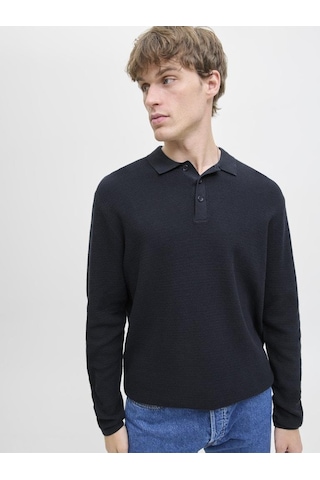 Jack & Jones Jjegeorge Knıt Polo Ls Sn Mavi
